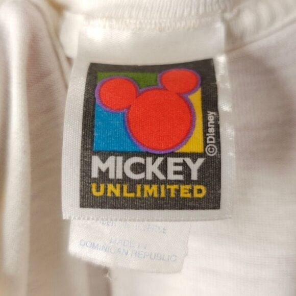 Vintage Mickey Mouse USA T Shirt Mens Size 2XL White 90s American Flag Patriotic - Picture 8 of 9